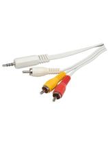 Cabo P2 4C + 3 Rca 1,8 Metros Niquel Para Ipod