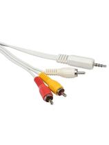 Cabo P2 4C + 3 Rca Gold Para Receptor Digital 1,8 Metros