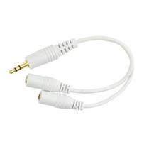 Cabo P2 4C Macho x 2P2 Jack Fêmea Duplicador Fone Duplo 15cm