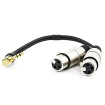 Cabo P2 90 Estereo Para 2 XLR Femea - 20 cm Cabo P2 90 Estereo Para 2 XLR Femea - 20 cm
