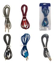 Cabo P2 Auxiliar Áudio P2 X P2 Nylon 1 Metro Ka-au01