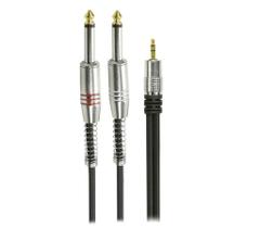 Cabo p2 estereo + 2 p10 mono - 5 metros