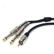 Cabo P2 Estéreo Para 2 P10 Mono Profissional - 5 Metros - Ld cabos