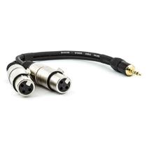 Cabo P2 Estereo Para 2 XLR Femea - 20 cm