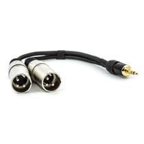 Cabo P2 Estereo Para 2 XLR Macho - 30 cm Cabo P2 Estereo Para 2 XLR Macho - 30 cm