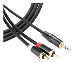 Cabo P2 Estéreo X 2 Rca Para Transmissão De Áudio 2 Metros Cabo P2 Estéreo X 2 Rca Para Transmissão De Áudio 2 Metros