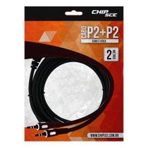 Cabo P2 Estéreo X P2 Estéreo 2M Nickel Fitz 018-0722 Chipsce