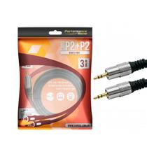Cabo P2 Estereo X P2 Estereo 3m Nickel Fitz Pix
