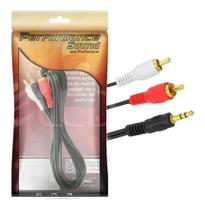 Cabo P2 Macho Estéreo X 2 RCA Gold Macho 1.8m Chipsce 018-0160 Cabo P2 Macho Estéreo X 2 RCA Gold Macho 1.8m Chipsce 018-0160