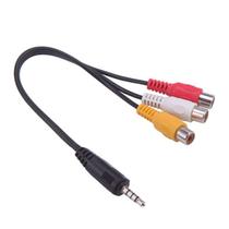Cabo P2 macho x 3 RCA fêmea 2330 - Tolvia