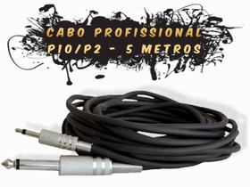 Cabo p2/ p10 5metros caixa de som violão guitarra prime