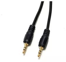 Cabo P2 + P2 Estéreo Pino Ouro 1,5 mts Cor Preto MXT