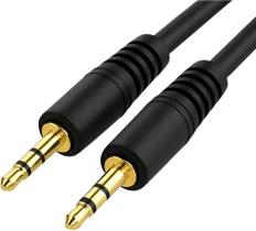 Cabo P2 + P2 Stereo Auxiliar Para Caixa de Som Bluetooth Amplifcada Notebook Conectar Som