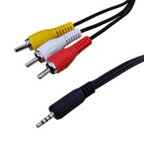 Cabo P2 Para Av 3 Rca Lcd Tubo Receptor Áudio Vídeo