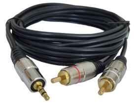 Cabo p2 rca 2m estéreo auxiliar blindado premium