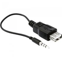 Cabo p2 st 3,5mm x usb femea t black