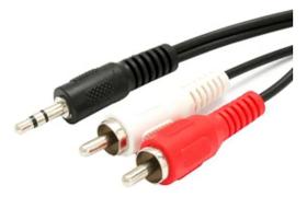 Cabo P2 Stereo + 2 Rca Niquelado 1,8m