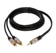 Cabo P2 Stereo Macho x 2 RCA Macho 5,0 Metros - SOLUCAO