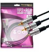 Cabo P2 Stereo Macho X 2 Rca Macho Fitz 3m 018-0703