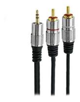 Cabo P2 Stereo X 2 Rca Macho Plug Metal Profissional 2m Cabo P2 Stereo X 2 Rca Macho Plug Metal Profissional 2m