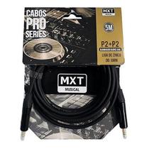 Cabo P2 x P2 Macho Estéreo MXT Pro Series Preto 5M