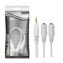 Cabo p2 y plastico - p2 estereo + 2 j2 mono 15cm divisor de audio