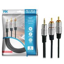 Cabo p2st+2rca 5 metros - cabo p2 estereo x 2rca macho Cabo p2st+2rca 5 metros - cabo p2 estereo x 2rca macho
