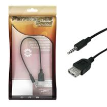Cabo P4 c/ p3 Estéreo X Usb Fêmea 25cm
