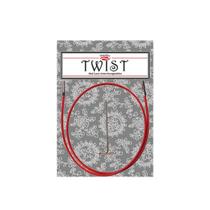 Cabo para agulha de tricô ChiaoGoo Twist RED 75 cm pequeno