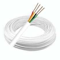 Cabo Para Alarme 4 Vias 0,40mm Branco Rolo Com 100 Metros