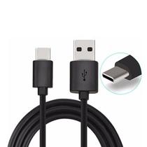 Cabo Para Carregador Tipo C Preto Para Moto G9 Power