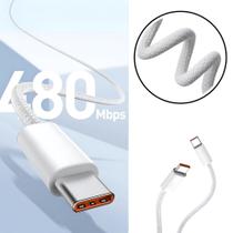 Cabo Para Carregador Usb Tipo C Compativel iPhone 16 15 Plus Pró Max MFI Trançado PD