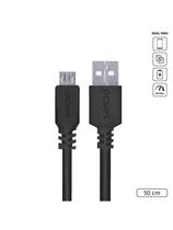 Cabo Para Celular Smartphone Micro Usb Para Usb A 2.0 50 Cm Preto - Pmuap-05