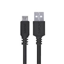 Cabo para Celular Smartphone Micro USB para USB a 2.0 50 CM Preto - PMUAP-05
