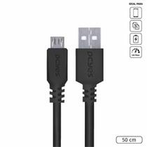 Cabo Para Celular Smartphone Micro Usb Para Usb A 2.0 50 Cm Preto - Pmuap-05