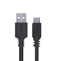 Cabo para Celular Smartphone USB a 2.0 para USB Tipo C 1 Metro Preto - PUACP-01