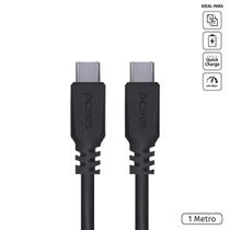 Cabo Para Celular Smartphone Usb Tipo C 2.0 Para Usb Tipo C / Type C 2.0 1 Metro Preto - Pucp-01 F018