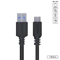 Cabo Para Celular Smartphone Usb Tipo C Para Usb A 3.0 1 Metro Preto - P3uacp-1 Cabo Para Celular Smartphone Usb Tipo C Para Usb A 3.0 1 Metro Preto - P3uacp-1