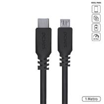 Cabo Para Celular Smartphones Usb Tipo C Para Micro Usb 2.0 1 Metro Preto - Pucmp-1