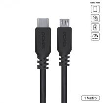 Cabo para celular smartphones usb tipo c para micro usb 2.0 1 metro preto - pucmp-1 Cabo para celular smartphones usb tipo c para micro usb 2.0 1 metro preto - pucmp-1