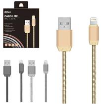 Cabo para celular usb x ip5/6/7/8/x 1m metalizado