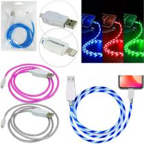 Cabo para celular usb x ip5/6/7/8/x com luz colors 1m na solapa - ISANOG