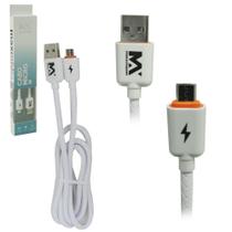 Cabo para celular usb x v8 3,1a maxmidia branco 1m na caixa