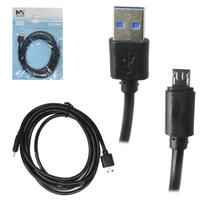 Cabo para celular usb x v8 maxmidia preto 2m na solapa