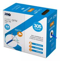 Cabo Para Cftv Full Hd 4 Pares Preto 305 Mts Pró Eletronic - PRO ELETRONICS