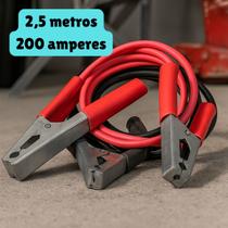 Cabo Para Chupeta Transferência Carga de Bateria Para Carro Veículos Com 2,5m 200 amperes 12 Volts - Utilíder Cabo Para Chupeta Transferência Carga de Bateria Para Carro Veículos Com 2,5m 200 amperes 12 Volts - Utilíder