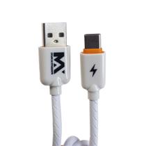 Cabo para Dados e Carregador Saída Type C e Usb Max C8 Laranja