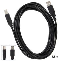 Cabo Para Impressora 1,8mt USB-A Macho USB-B Macho 2.0 Preto