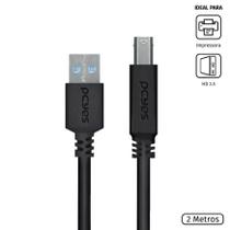 Cabo para Impressora e HD Externo USB A 3.0 Para USB-B B 3.0 - 2 Metros