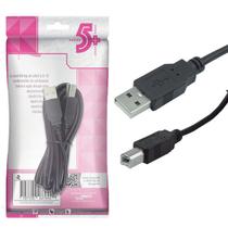 Cabo para impressora usb 2.0 - usb a macho + usb b macho 2.0 - 2m - preto - CHIPSCE